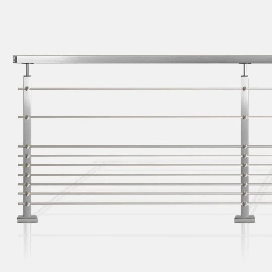 Rambarde à 9 tubes rampe inox carrée