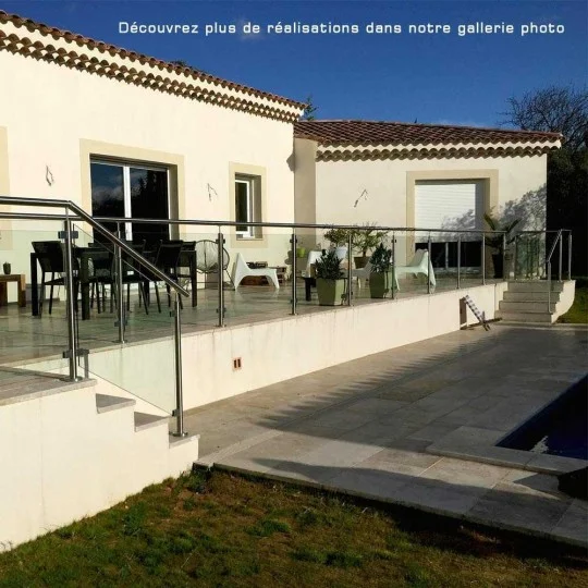 Kit garde-corps verre inox