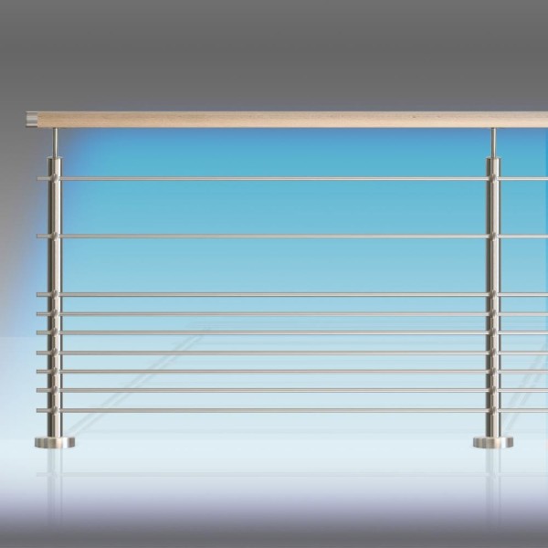 Kit balustrade 9 tubes inox et leds