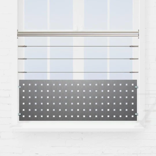 Kit balustrade fenêtre câbles et tôle