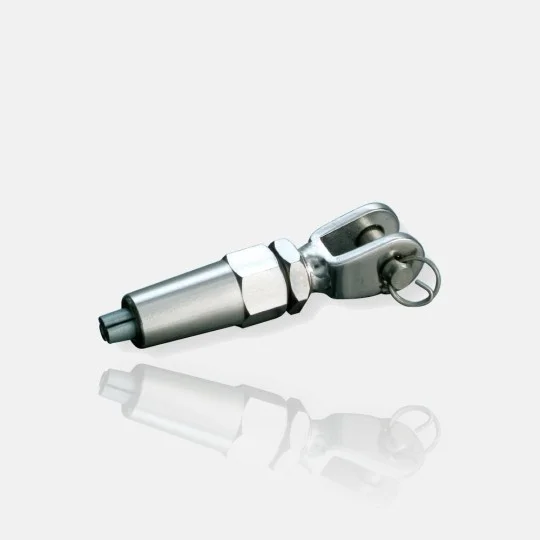 Embout chape inox fixation rapide pour câble,  filière, sertissage sans outil, serre câble conique, embout manuel, à oeil