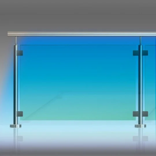 Kit garde-corps inox verre et leds