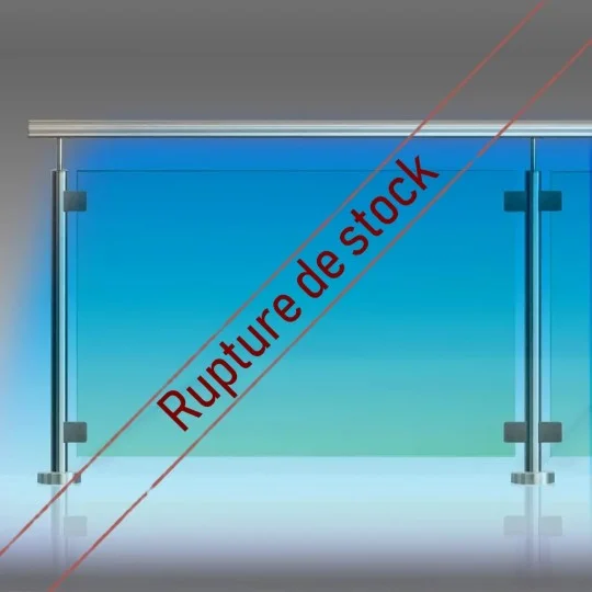 Kit garde-corps inox verre et leds
