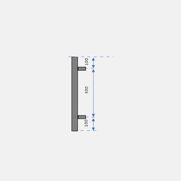 Poignée bâton de maréchal inox 50 cm fiche technique 