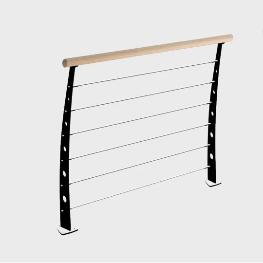 Garde-corps acier 6 câbles Nemo bois