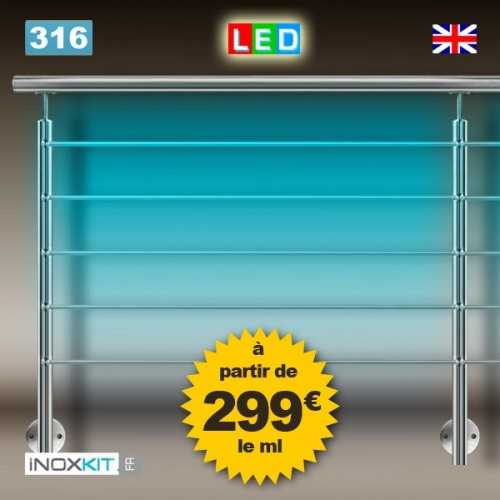 Garde-corps lisses & LED AN