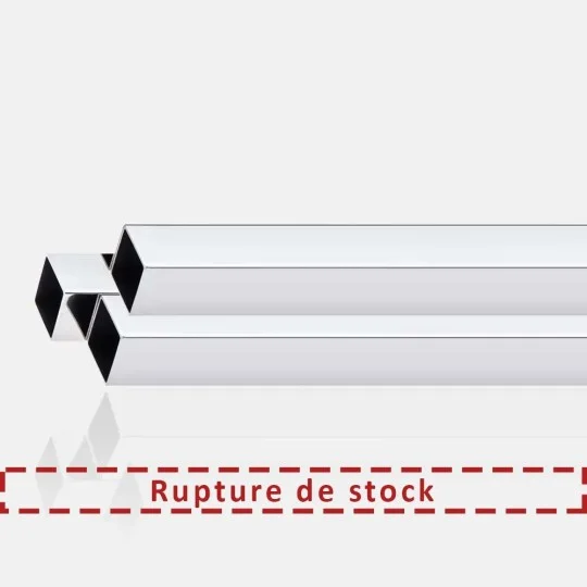 Tube carré inox 316 poli miroir 40x40