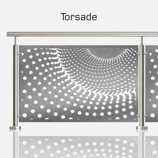 Garde-corps tôle fractale