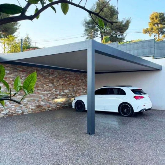 Carport aluminium adossé