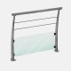 Garde-corps acier 2 lisses + verre Nemo