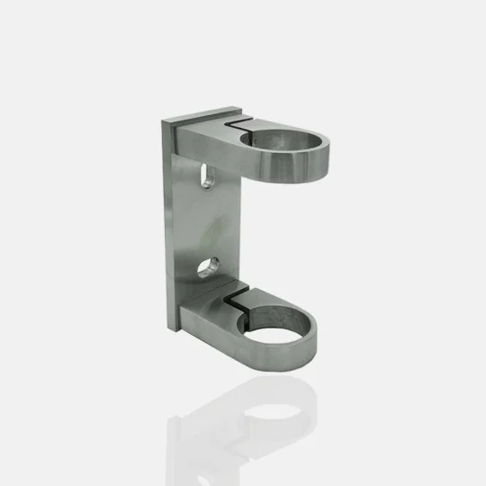 Platine inox rectangle anglaise ajustable à serrer