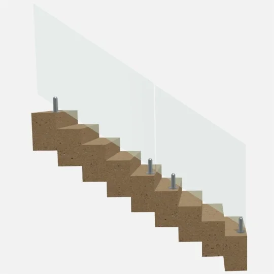kit garde-corps escalier tout verre