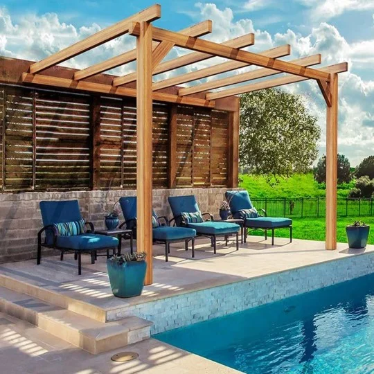 Pergola lamellé-collé ANDORA adossée