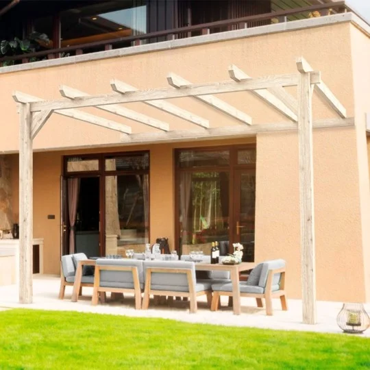 Pergola lamellé-collé CADIZ adossée