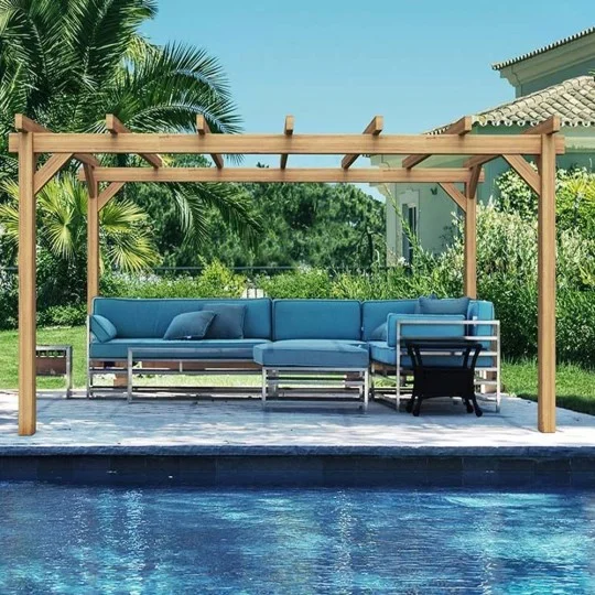 Pergola bois lamellé-collé autoportée Valencia