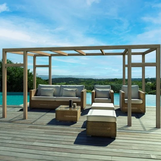 Pergola bois lamellé-collé autoportée Granada