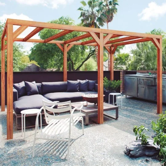 Pergola bois lamellé-collé autoportée Fuengirola
