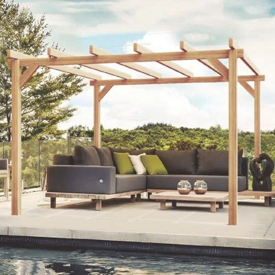Pergola Linares bois lamellé-collé autoportée