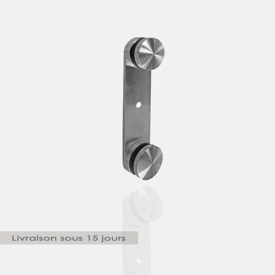 Plot rond 50mm sur platine double 50x200mm fixation à l'anglaise