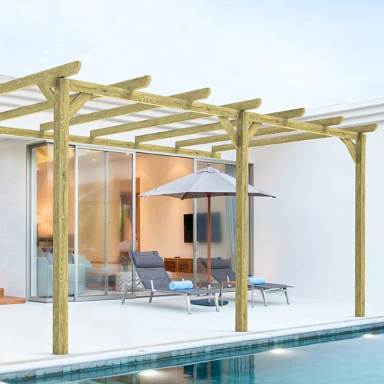 Pergola OVIEDO bois massif autoportée
