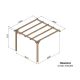 Pergola OVIEDO bois massif autoportée 3x3