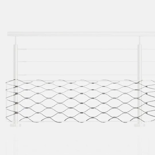 Filet inox maille 60mm pour garde-corps