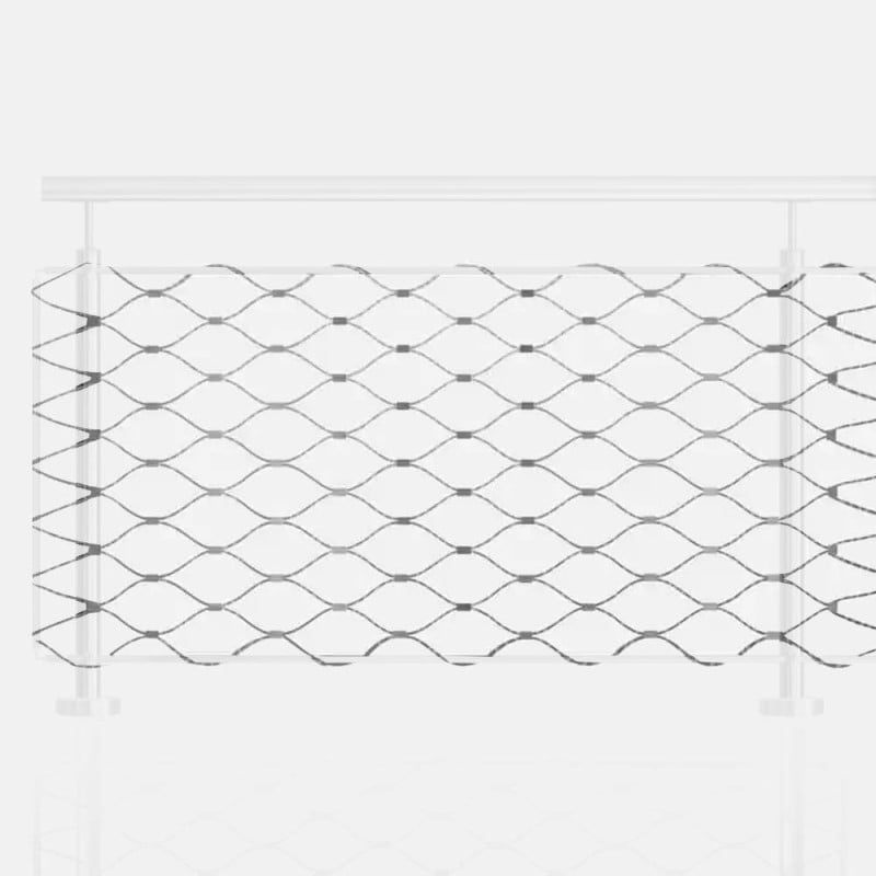 VXHCS Grille Métallique Maille Toile INOX, Filet De Sécurité 3cm/1,5mm Filet De Sécurité For Garde-Corps D'extérieur, Clôture De Protection D'escalier(0.6x8m