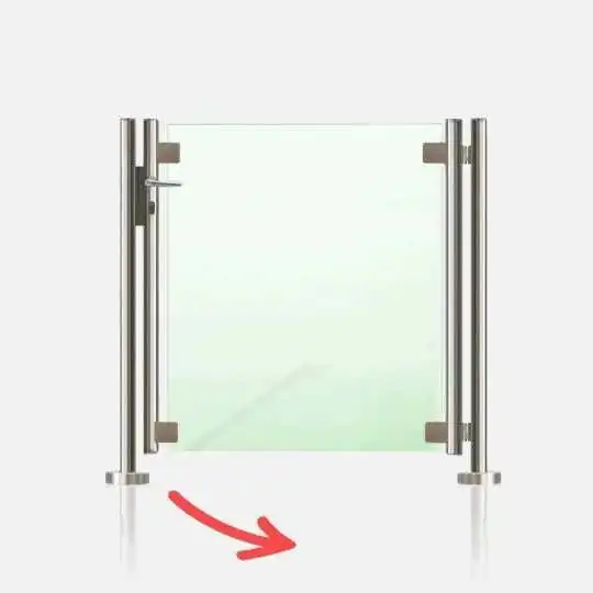 Portillon piscine inox et verre