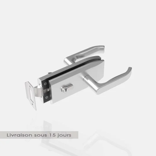 Kit poignée pour verre inox