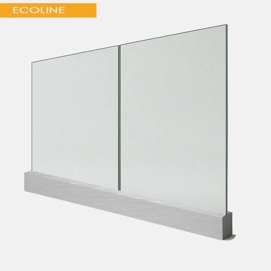 Garde-corps verre ecoline pareclose aluminium