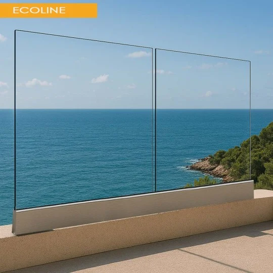 Garde-corps Ecoline tout verre avec pareclose