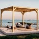 Pergola en bois autoportée avec toit semi ouvert