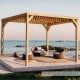 Pergola en bois autoportée avec toit semi ouvert