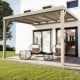 Pergola bois avec toit plein Reims
