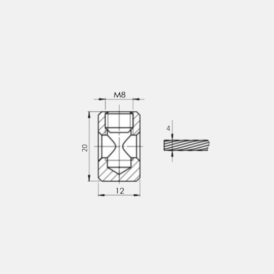 Anneau de serrage pour câble de 4mm