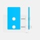 Plot de fixation pour verre en aluminium