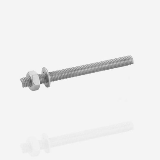 Kit tige filetée M8 acier galvanisé