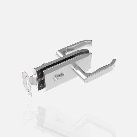 Kit poignée pour verre inox