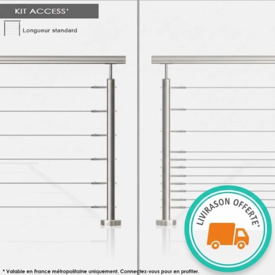 Garde-corps inox à câbles Access