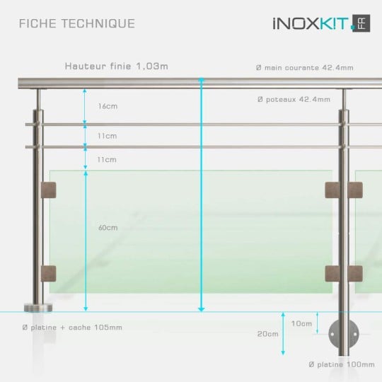 Kit 2 lisses et verre tube rond