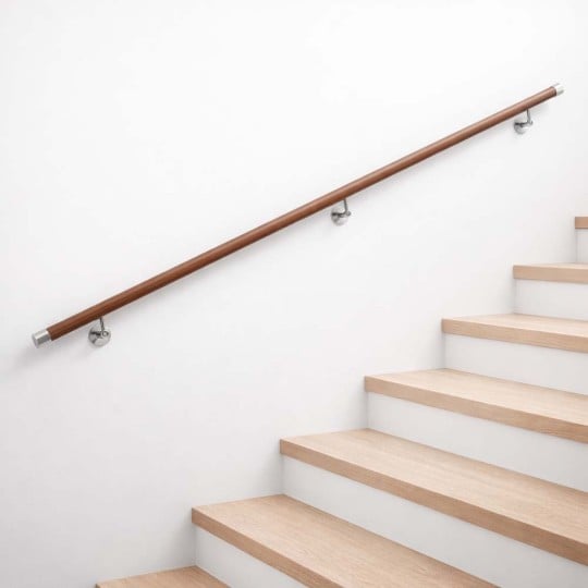 Kit main courante bois exotique