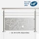 Kit 2 lisses et tôle tube rond main courante inox