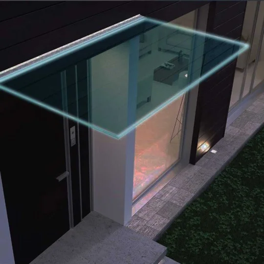 Marquise Led Pensilina largeur 1 mètre
