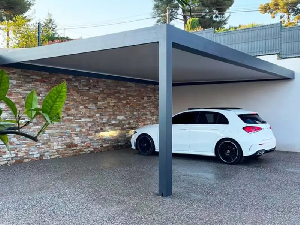 Carport aluminium adossé