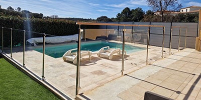 Barrière de sécurité piscine en verre Inoxkit