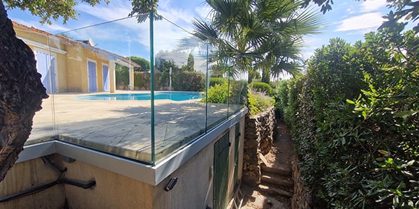 Garde-corps verre sur profilé anglaise