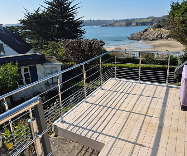 Garde-corps lisses inox