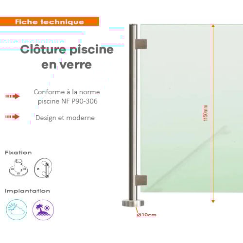 Clôture piscine fiche technique