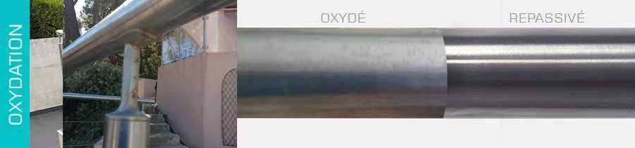 Oxydation de surface de l'inox