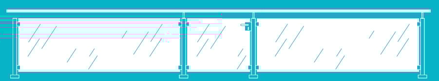 schéma clôture piscine en verre